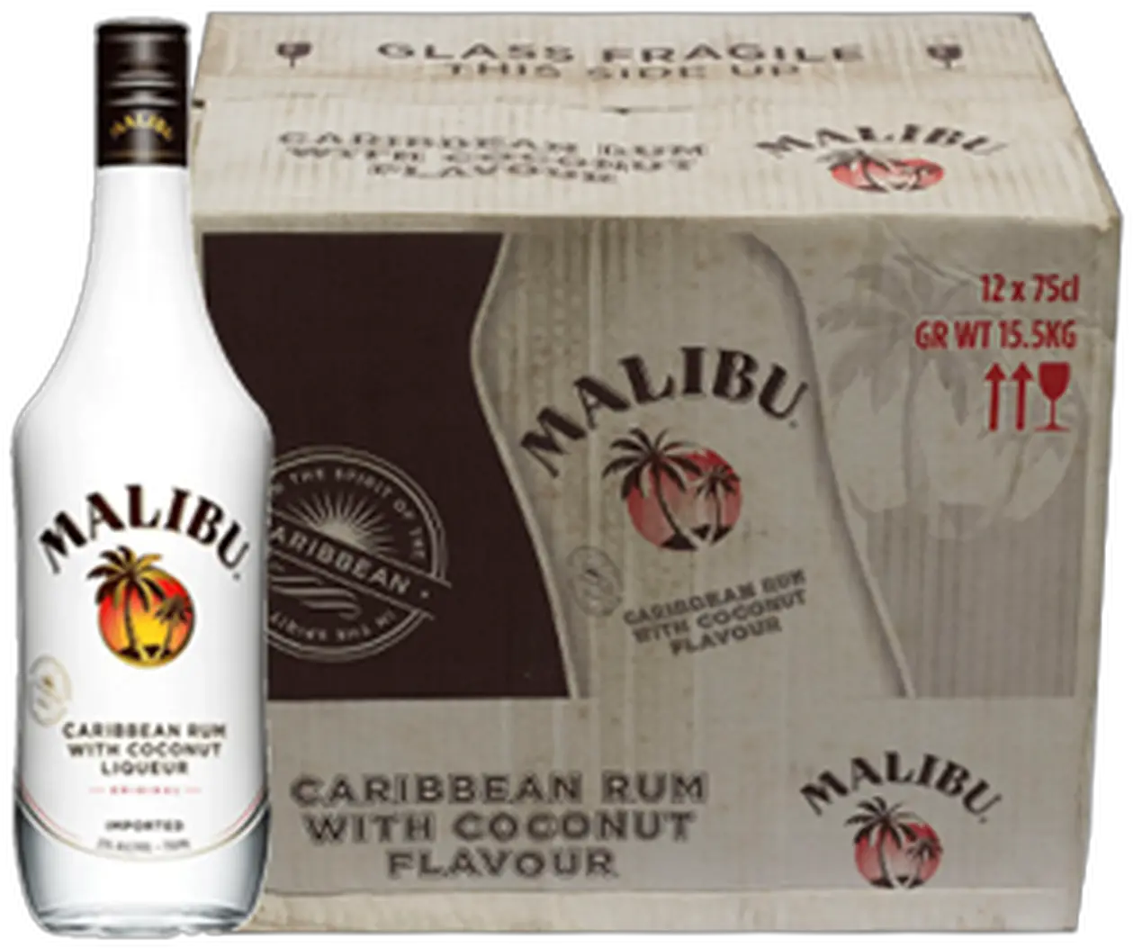 Malibu Coconut Rum 70cl X6bottles Png Malibu Rum Logo