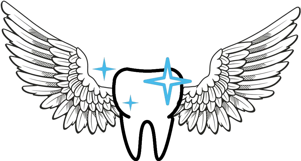 Angel Wings On Brush Paint Png