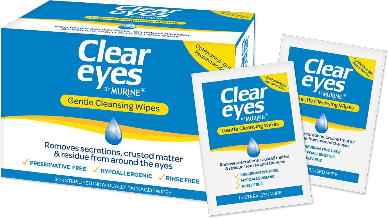 Murine Clear Eyes Gentle Cleansing Wipes Murine Murine Clear Eyes Wipes Png Eyes Transparent