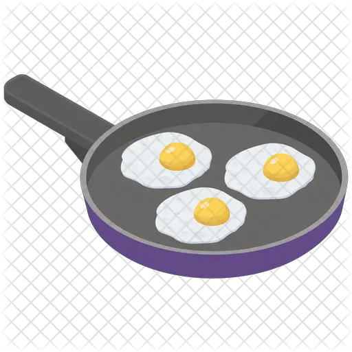 Fried Eggs Pan Icon Of Isometric Style Egg Fry Icon 3d Png Fried Egg Png