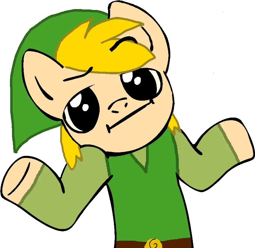 Download Verycoolguy Link Looking Pony Shrug Png Shrug Png