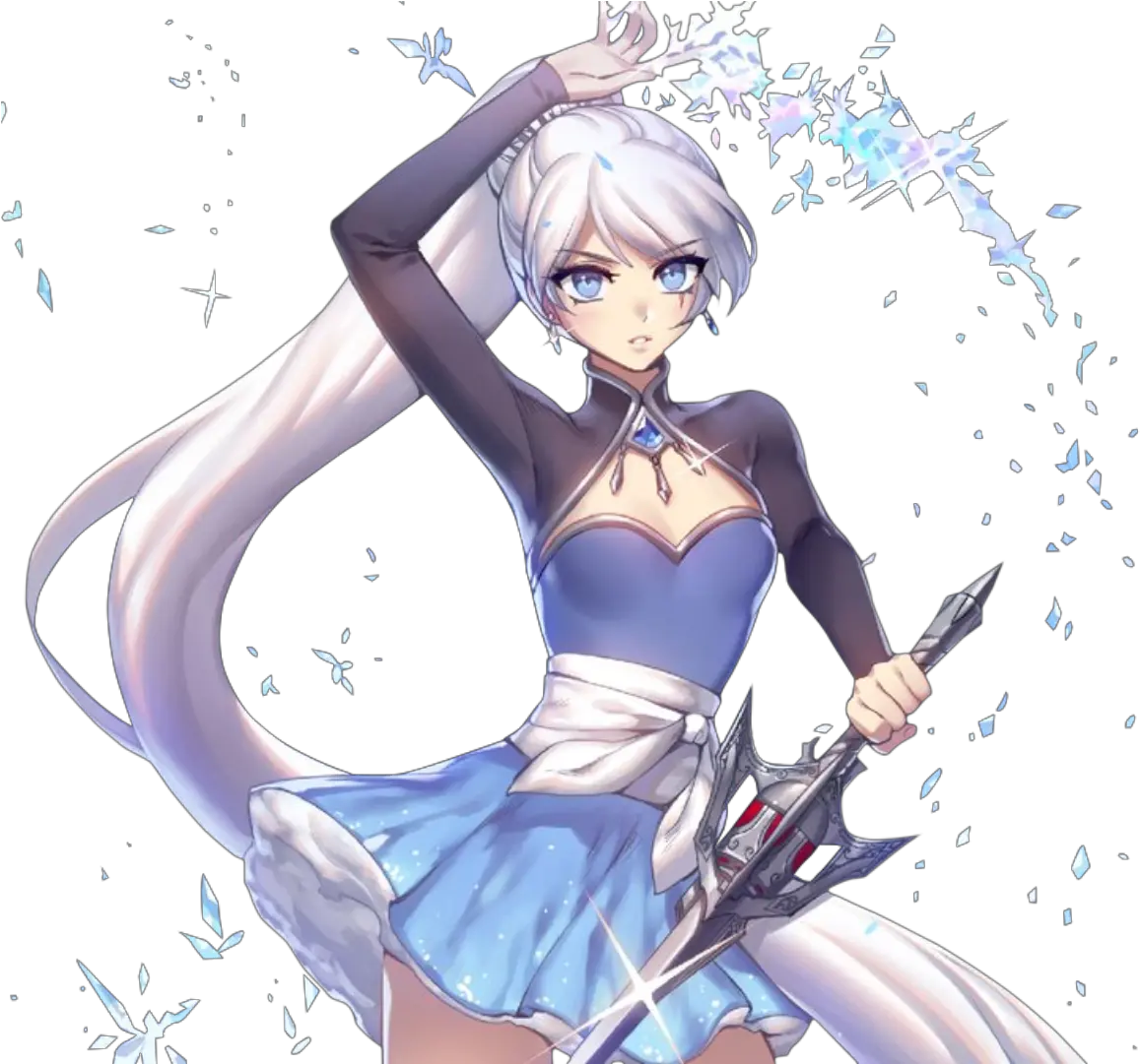 Weiss V6 Banner Artwork Transparent Fictional Character Png Rwby Transparent