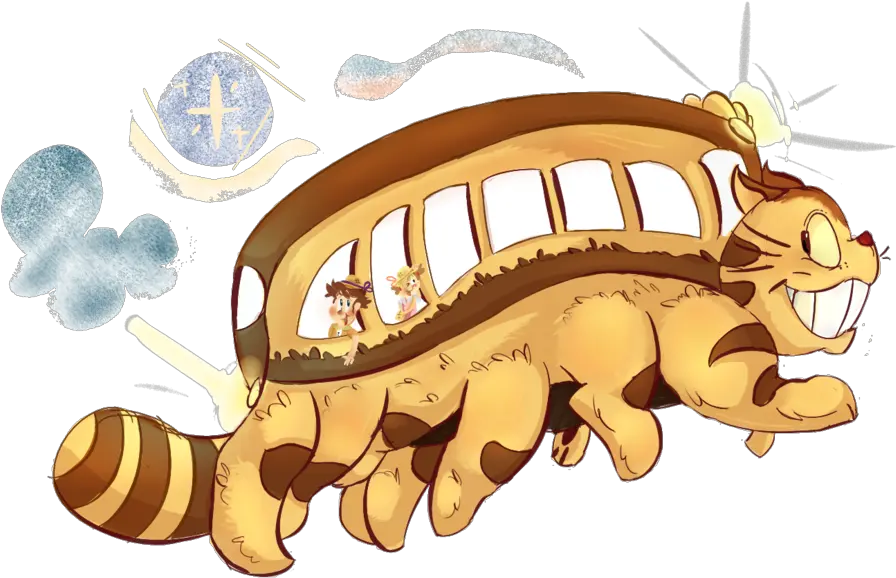 My Neighbor Totoro Cat Bus Png My Neighbor Totoro Cat Bus Flying Totoro Png