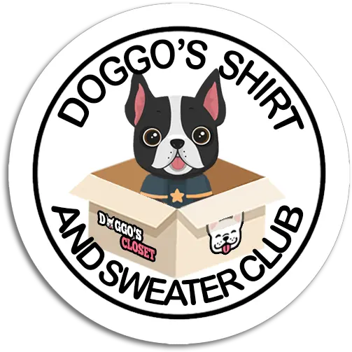 Doggou0027s Shirt U0026 Sweater Club 6 Month Sub Boston Terrier Png Sub Button Png