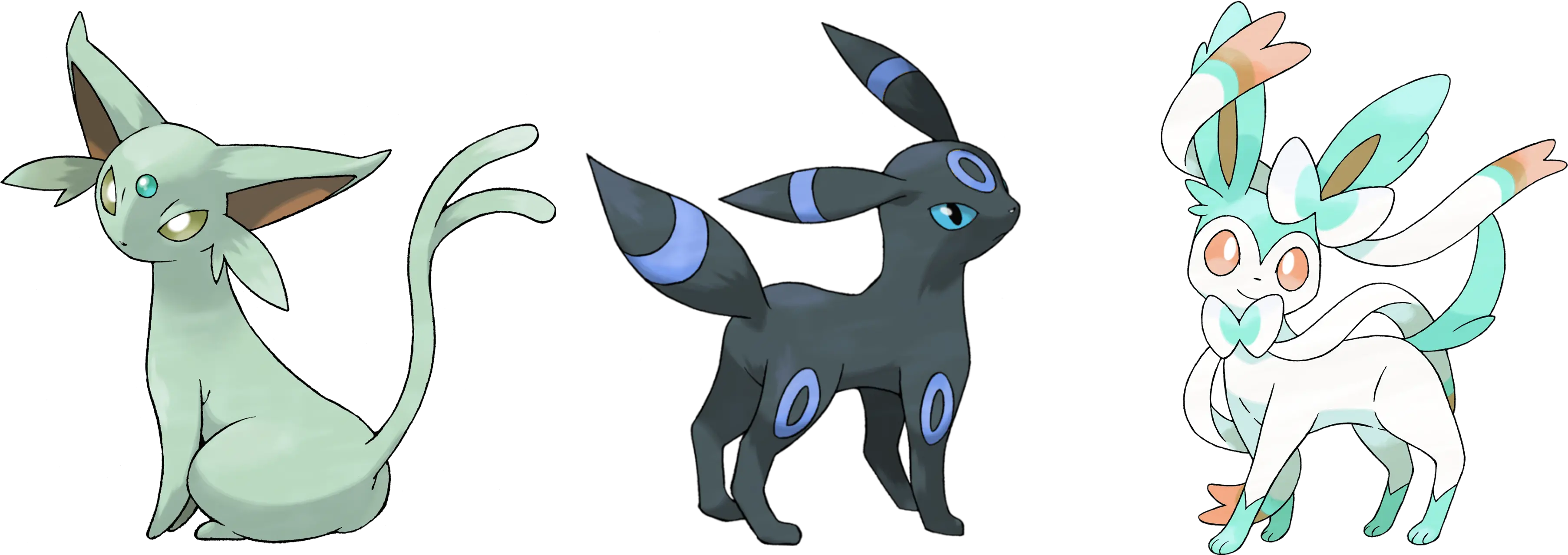 Espeon Umbreon And Sylveon I Put Pokemon Umbreon Png Espeon Png