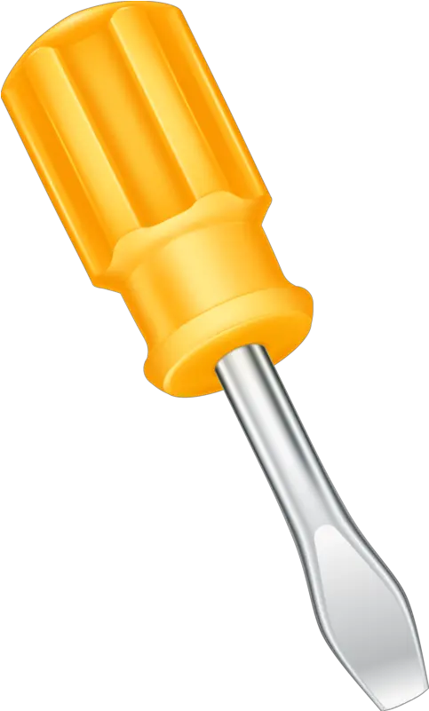 Screwdriver Hand Tool Yellow Screwdriver Png Download Construction Using Screwdriver Clipart Screw Driver Png