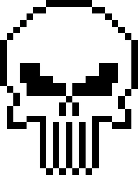 Pixilart The Punisher Logo By Adds6227 Pixel Art Skull Png Punisher Logo Png