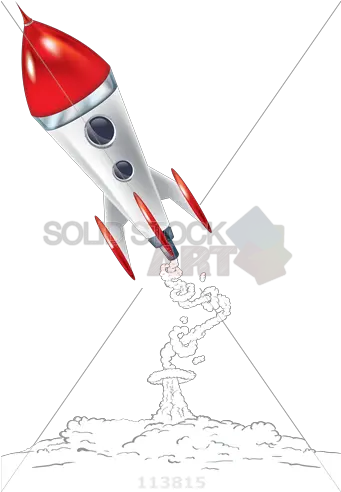 Stock Illustration Of Rocket Blasting Off With Smoke And Rings Sketch Png Missile Transparent Background