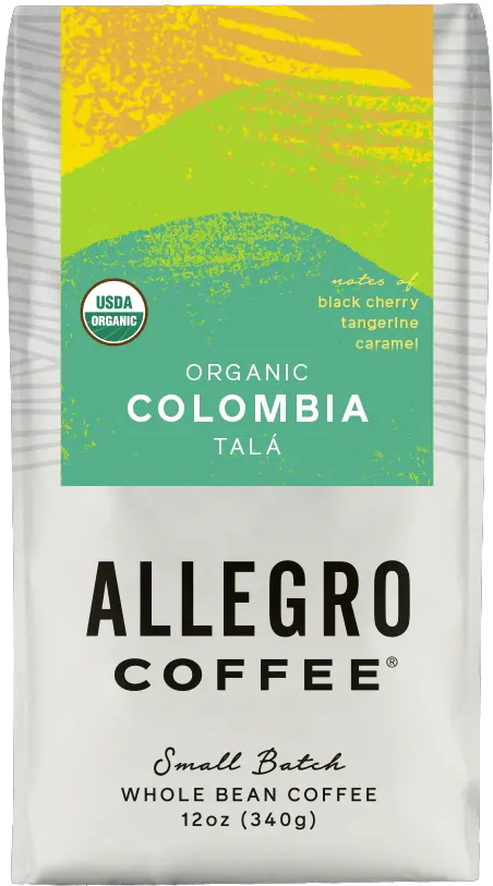 Organic Colombia Talá Allegro Coffee Packet Png Colombia Png