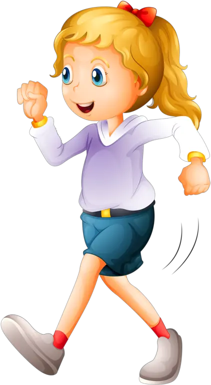 Library Of Walking To School Clip Royalty Free Png Girl Walking Clipart Caillou Png