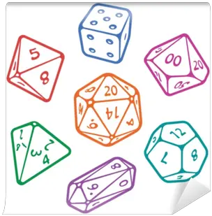 Vector Icon Set Of Dice For Fantasy Dnd Dnd Dice Set Vector Png Dnd Dice Png