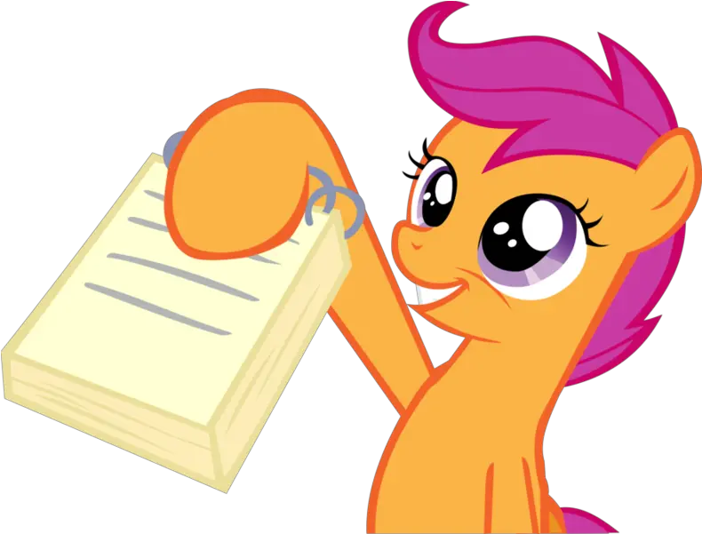 312014 Artistedwardten Happy Notebook Safe Scootaloo Cartoon Png Notebook Transparent Background