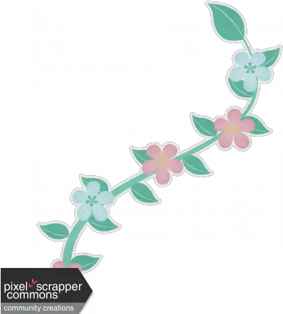 Winter Tropics Flowering Vine 2 Graphic By Elizabeth Minkus Artificial Flower Png Flower Vine Png