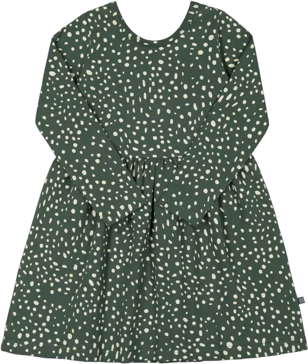 Wild Dots Dress Ls Moss Polka Dot Png Dot Pattern Png