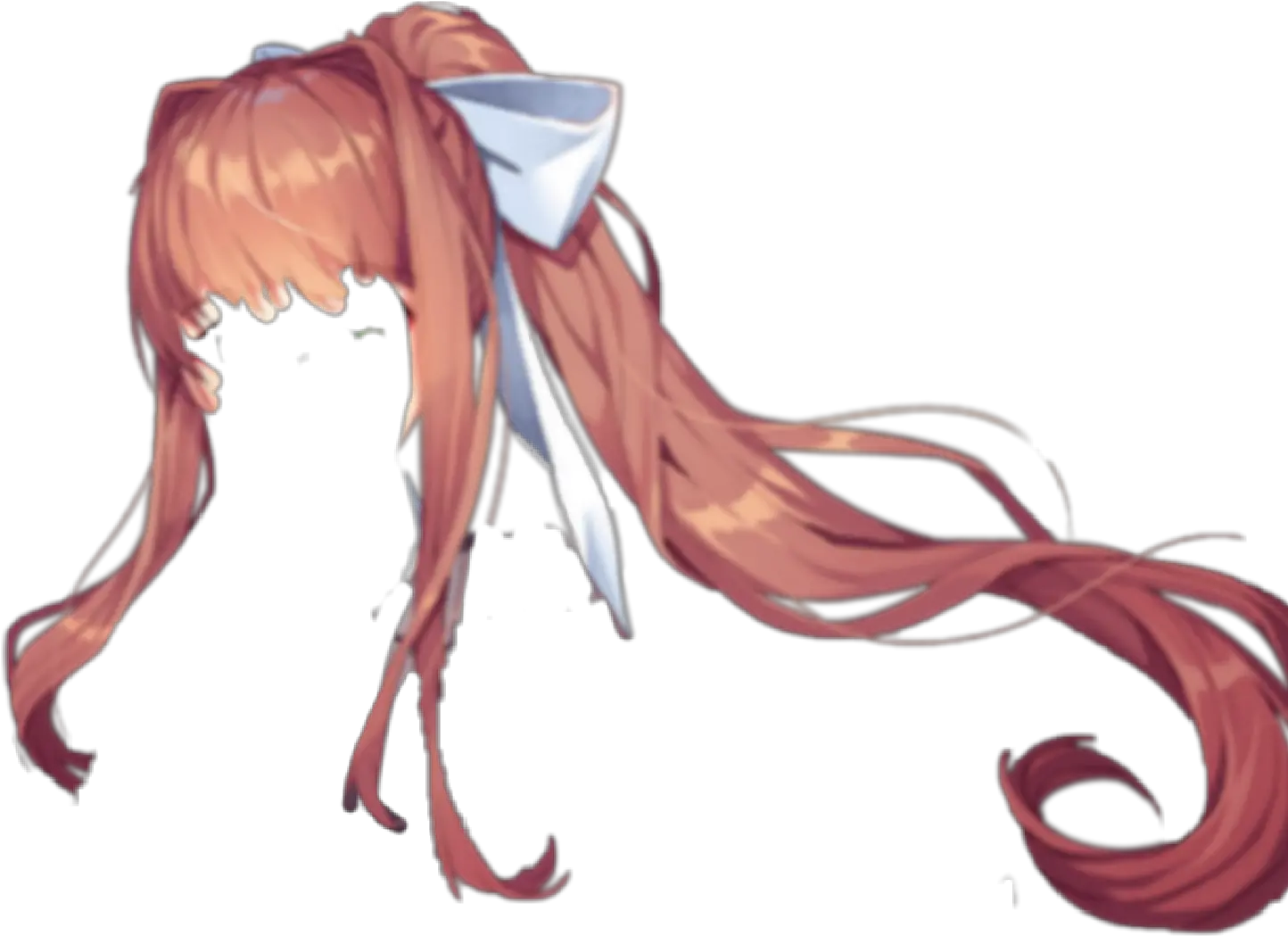 Anime Hair Monika Sticker Doki Doki Literature Club Png Monika Transparent