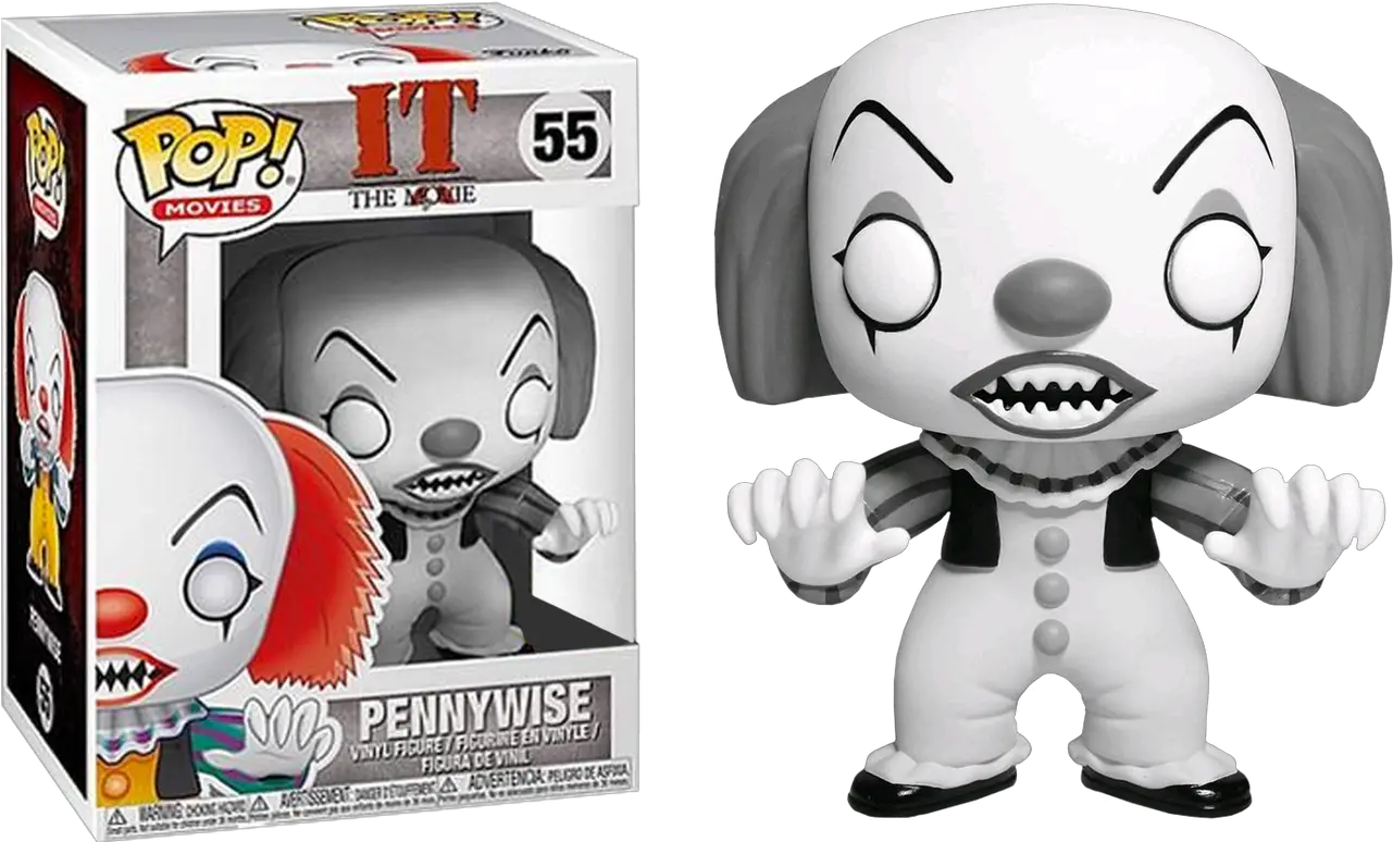 It The Movie Pennywise Black And White Pop Png Pennywise Transparent