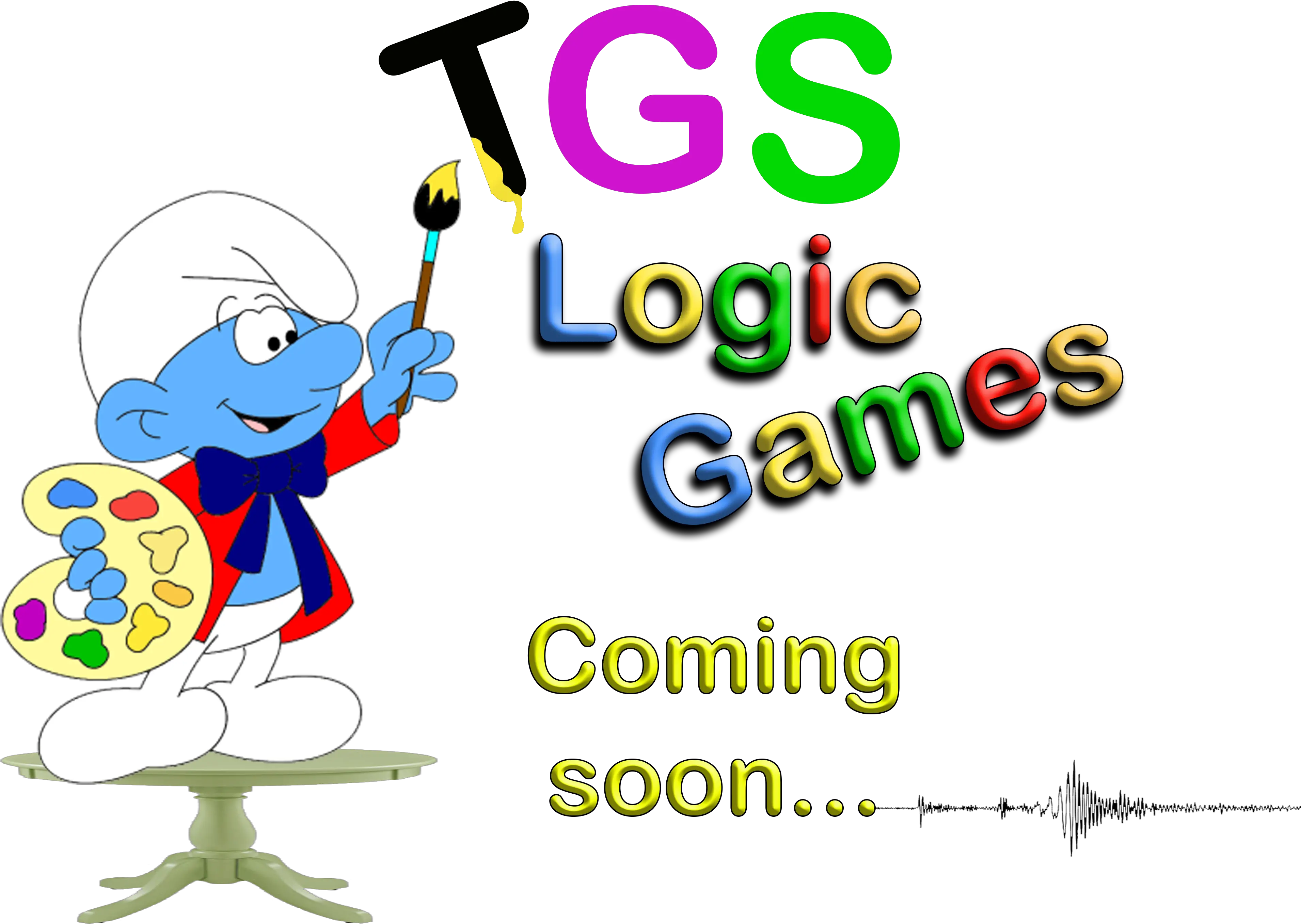 Tgs Logic Games Coming Soon By Anna G Painter Smurf Cartoon Png Coming Soon Transparent