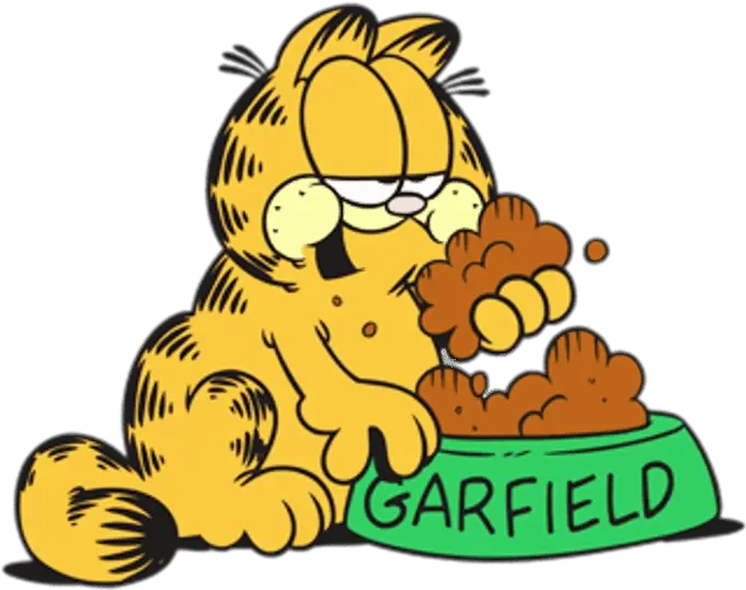 Transparent Garfield Eating Png Image Garfield Comic Garfield Eats A Pizza Eating Png