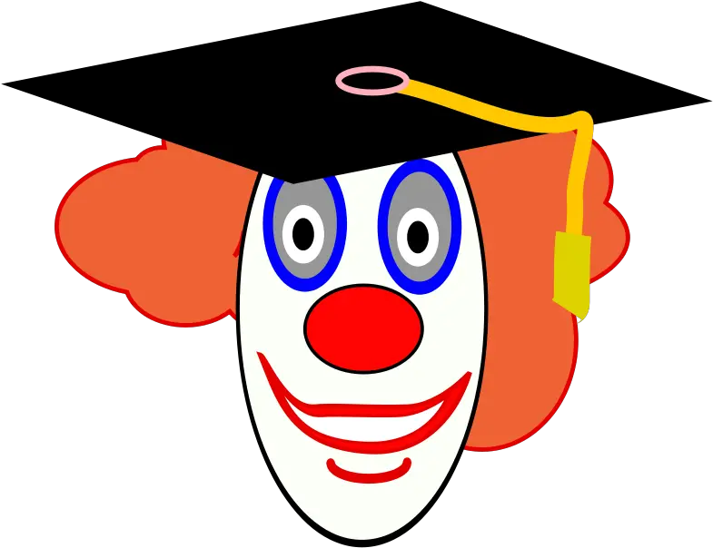 Free Graduation Clipart Education Graphics Clown Face Png Grad Hat Png