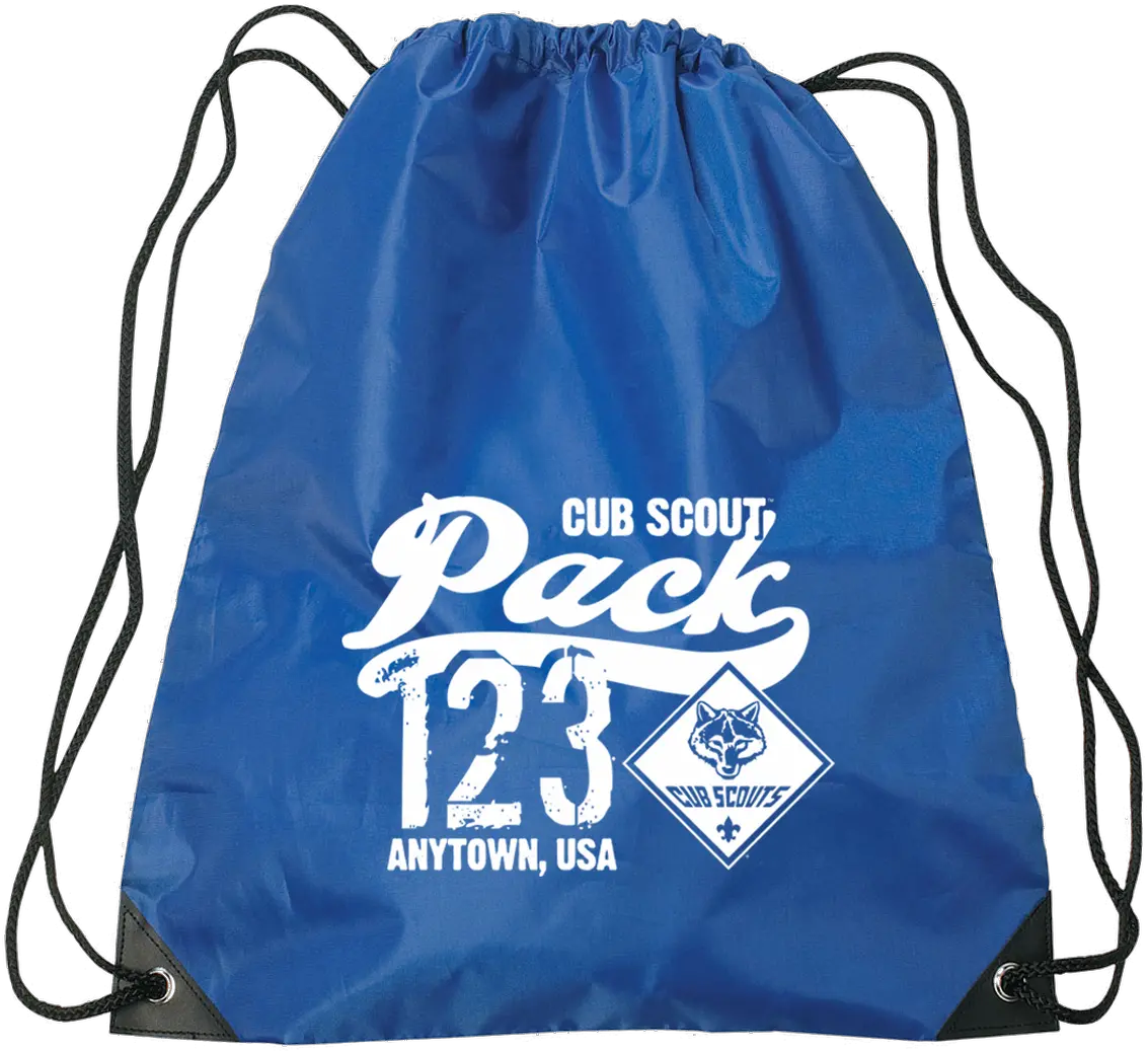 Drawstring Bags With Custom Scout Design 150 Pcs Only 247 Each Promotional Bags Png Cub Scout Logo Png