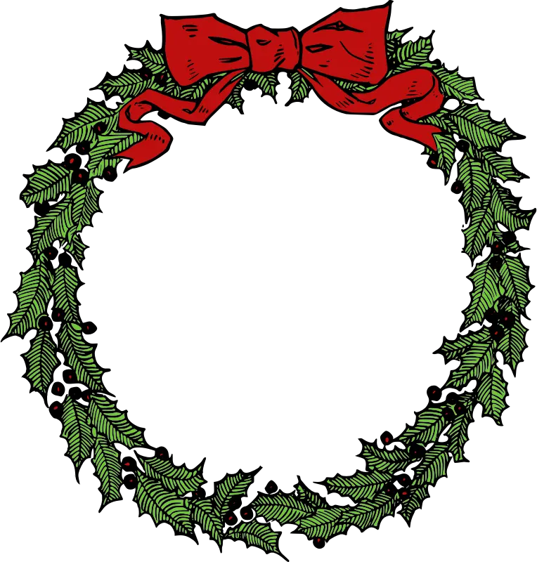 Christmas Wreath Png Picture 39758 Free Icons And Png Xmas Wreath Clip Art Free Floral Wreath Png