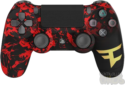 Faze Clan Red Tiger Ps4 Controller Png Faze Rug Logo