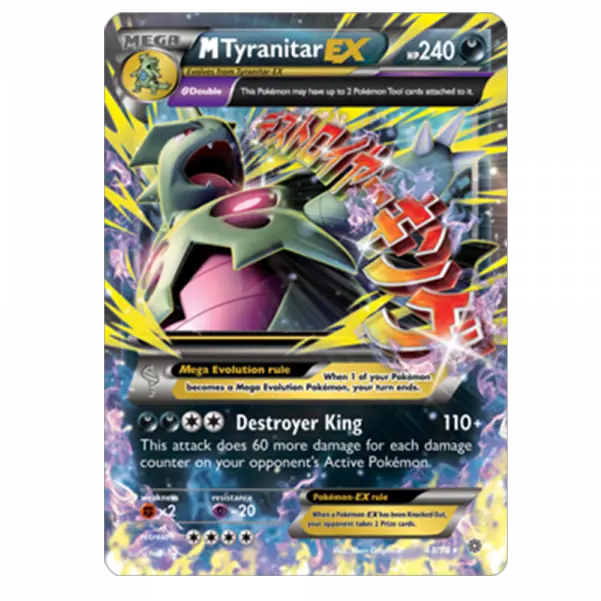 Mega Tyranitarex 4398 Ancient Origins Holo Pokemon Cards Mega Tyranitar Ex Png Tyranitar Png