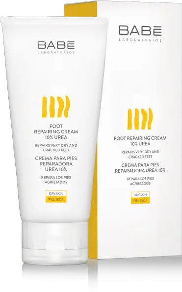 Foot Repairing Cream 10 Urea Body Care Laboratorios Babé Sunscreen Png Cracked Texture Png