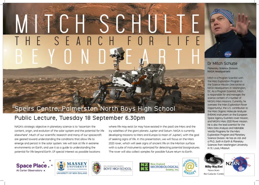 Dr Mitch Schulte Nasa U2013 Astrobiologynz Mars 2020 Png Nasa Png