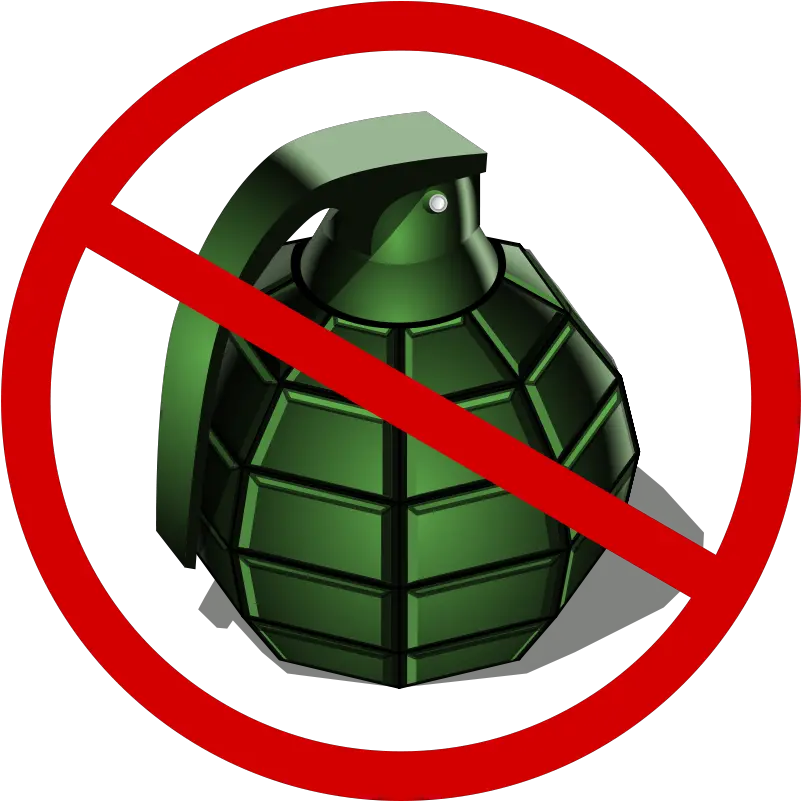 Free Clipart No Grenades Keistutis No Explosive Sign Png Grenade Transparent Background