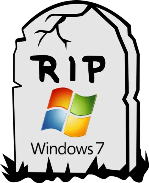 Saying Goodbye To Windows 7 Rip Windows 7 End Of Life Png Windows 7 Logo Png