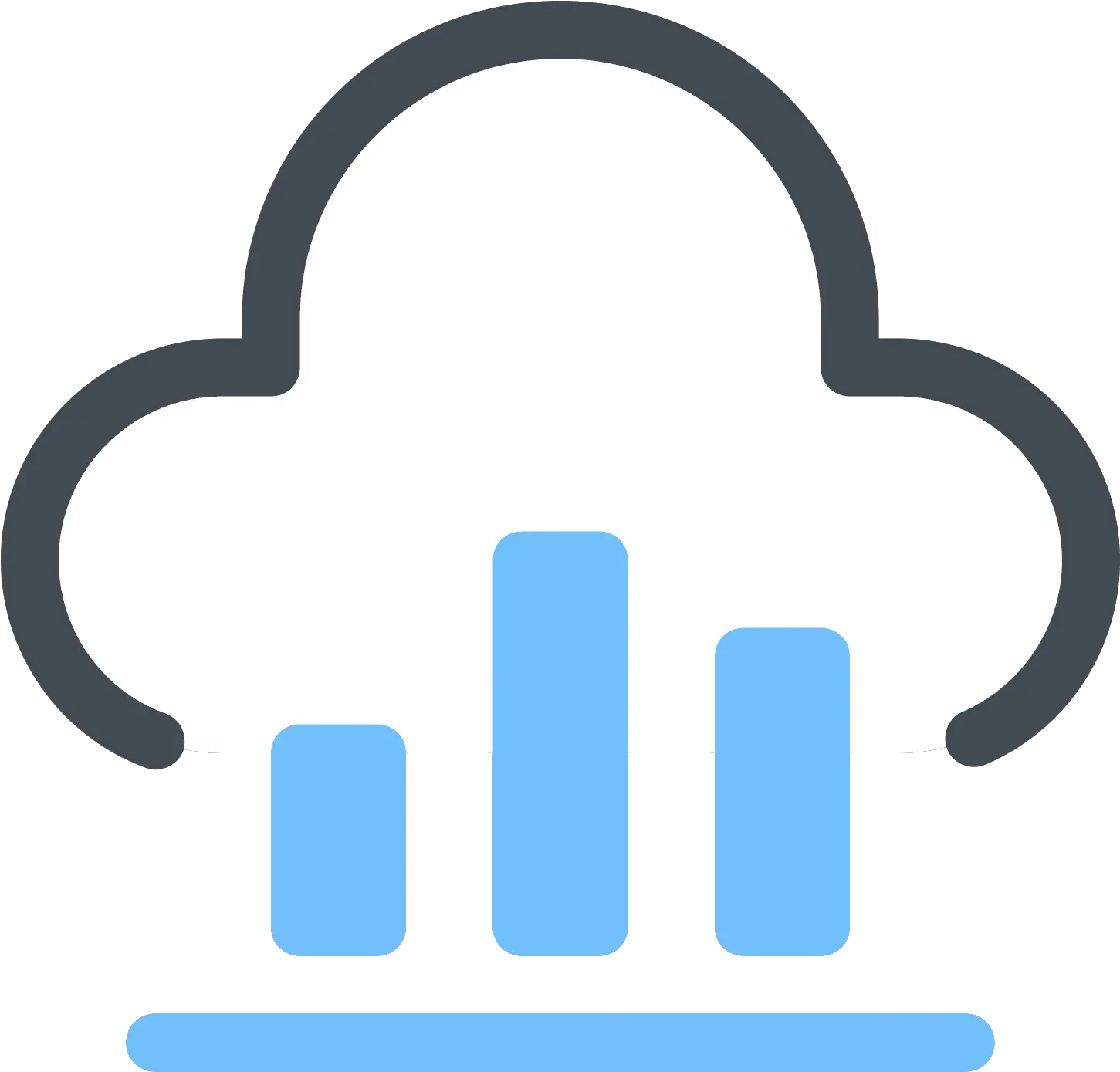 Download Cloud Bar Chart Icon Cloud Computing Png Image Bars With Cloud Icon Bar Chart Icon Png