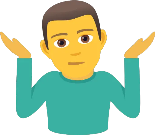Emoji Man Shrugging Shoulders To Man Shrugging Emoji Png Shrug Emoji Transparent