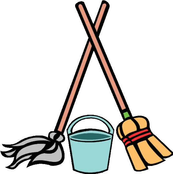 Transparent Broom And Mop Clipart Cartoon Mop And Bucket Png Broom Transparent