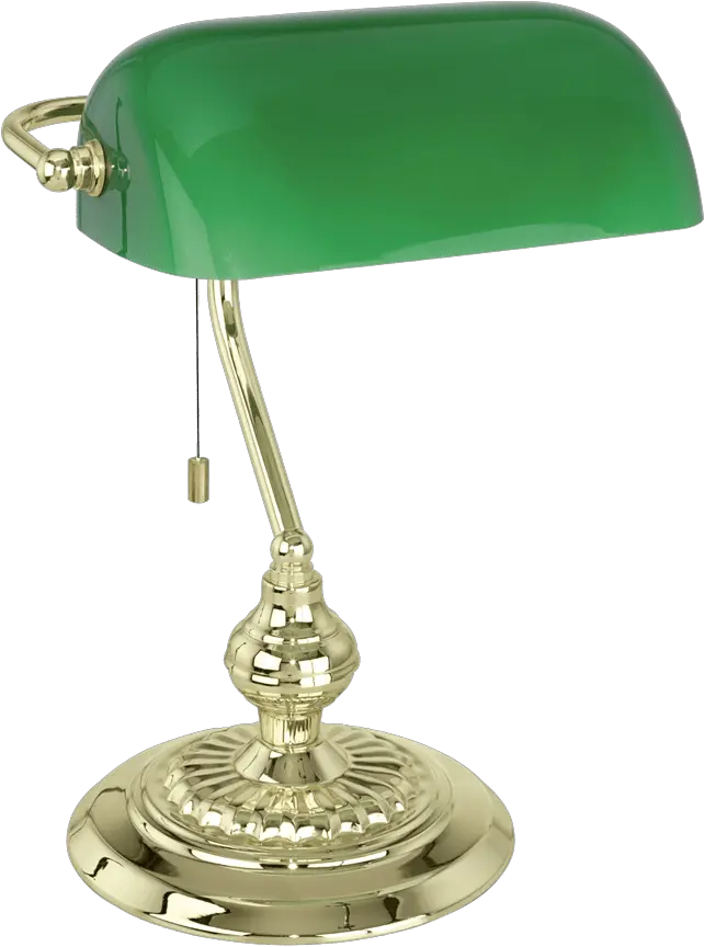 Desk Lamp Green Banking Furnishings Transparent Background Desk Lamp Transparent Png Desk Transparent Background