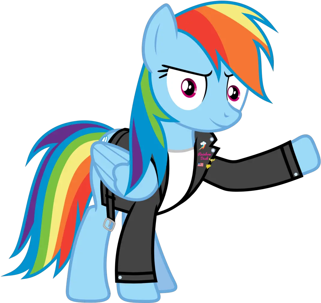 Clipart Free Library Leather Drawing Greaser Mlp Jacket Rainbow Dash Rock Roll Png Leather Jacket Png