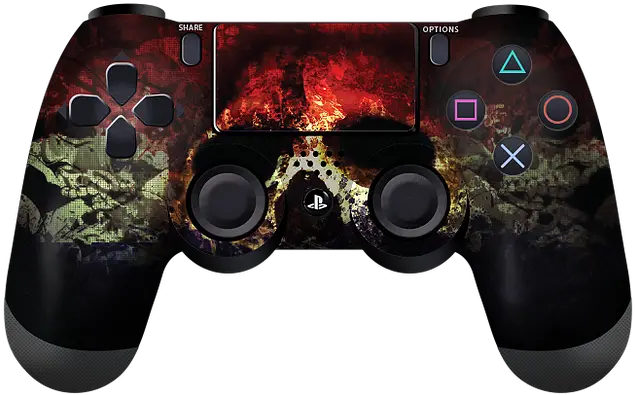 Skull Skin Long Is A Ps4 Controller Png Dust And Scratches Png