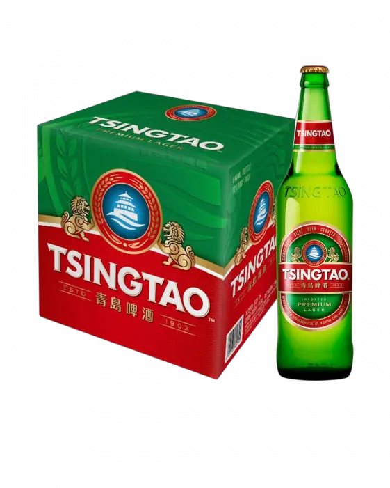 Tsingtao Lager 24 X 330ml Beer Bottle Png Alcohol Png