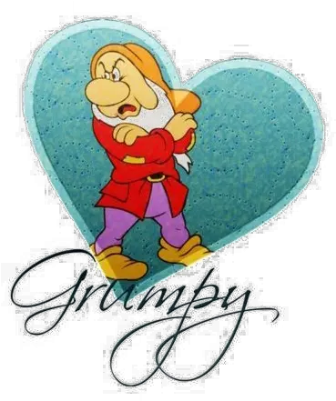 Grumpy Snow White Dwarf Png Pic Grumpy Dwarf With Heart Grumpy Png