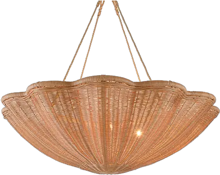 The Rattan Daisy Hanging Light Large With Rope Soane Ceiling Fixture Png Hanging Light Png