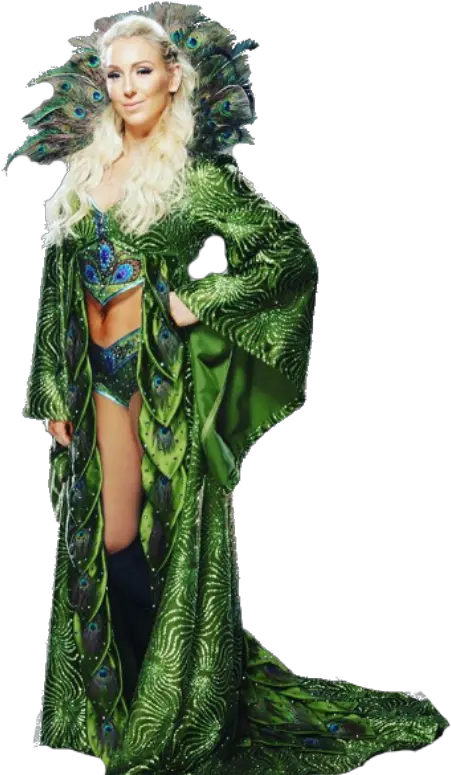 Download Pack New Renders Green Charlotte Flair Entrance Attire Png Charlotte Flair Png