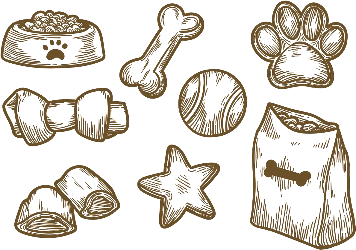 Dog Biscuit Icons Vector 154145 Dog Snack Drawing Png Pet Bowl Icon