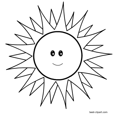 Black And White Smiling Hot Sun Transparent Background Bp Png Smiling Sun Png