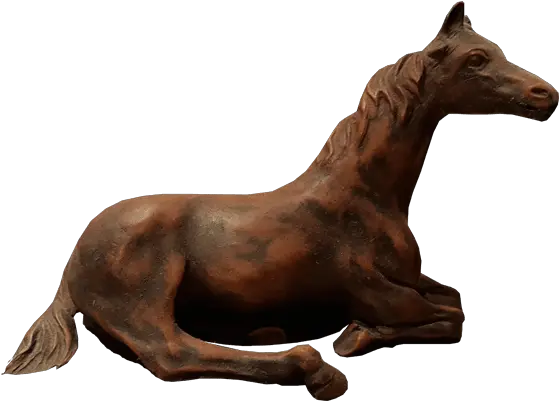 Brown Horse Lying Down Statue Free Png Images Horse Lying Down Png Sculpture Png