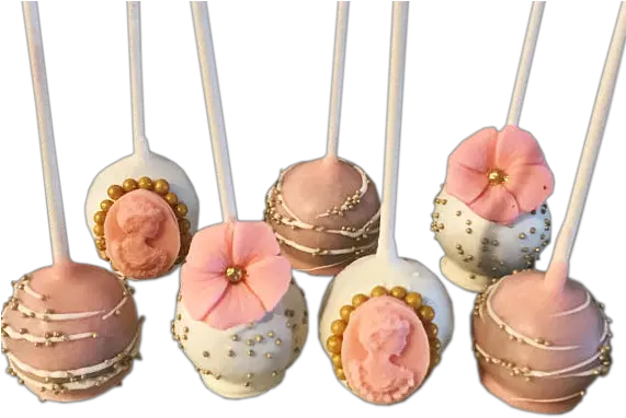 Alternative To Popcorn While Watching Pink And Gold Cake Pops Png Cake Pops Png