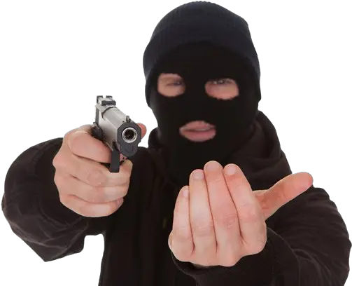Armed Robber Transparent Png Play Ski Mask Bank Robber Revolver Transparent Background