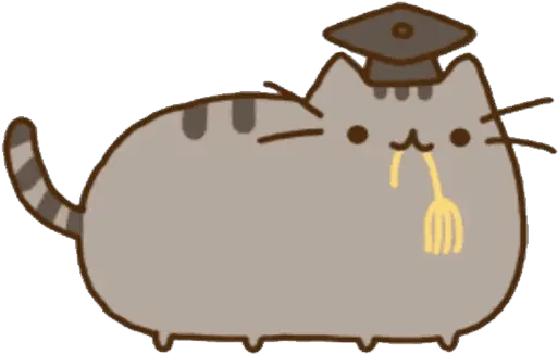 Download Ceremony Medium Carnivoran Pusheen Graduation Cat Pusheen Nuh Uh Png Pusheen Transparent