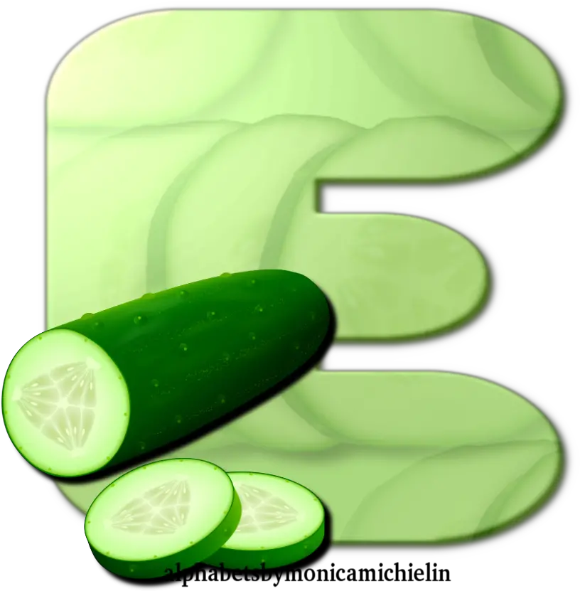 Monica Michielin Alphabets Cucumber Alphabet And Icons Png English Cucumber Cucumber Icon