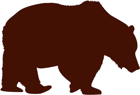 Bear Silhouette Bear Silhouette Transparent Png Grizzly Bear Png