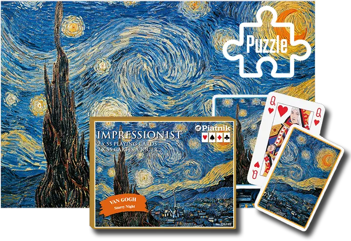 Starry Night Puzzle And Card Bundle Van Gogh Starry Night Star Wars Png Starry Night Png